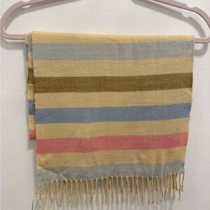 Burberry 100% Cashmere Pastel Striped Scarf‎